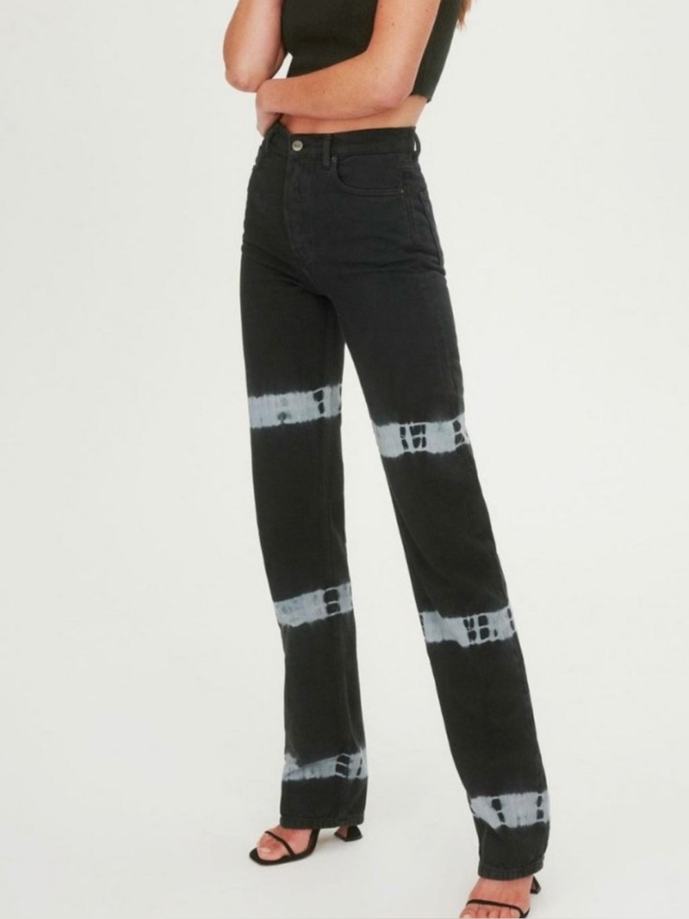 Reformation Cynthia Tie Dye High Rise Straight Jeans Size 23